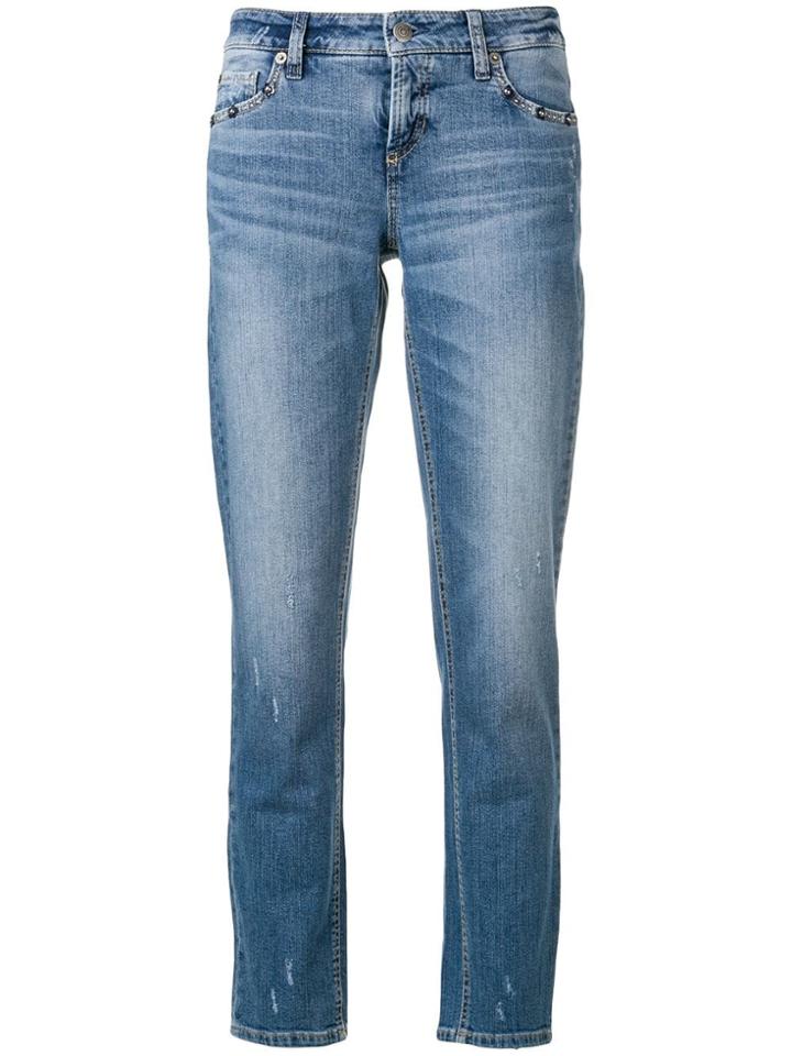 Cambio Stud Embellished Jeans - Blue