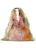 Mm6 Maison Margiela - Furry Textured Shoulder Bag - Women - Leather/acrylic - One Size, Leather/acrylic