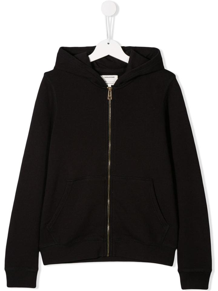 Zadig & Voltaire Kids Logo Patch Hoodie - Black