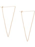 By Boe Elongated Triangle Hoop Earrings - Metallic