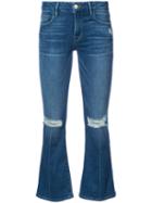 Frame Denim - Cropped Flared Jeans - Women - Cotton/spandex/elastane/other Fibers - 31, Blue, Cotton/spandex/elastane/other Fibers