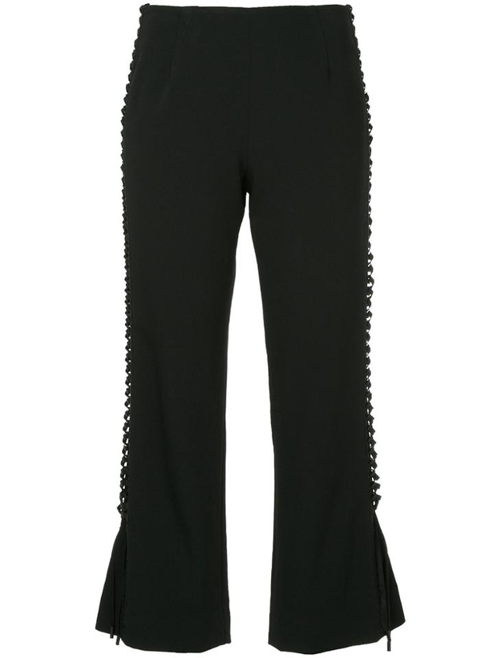 Jonathan Simkhai Lace-up Cropped Pants - Black