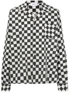 Rhude Boxy Check Print Shirt - Black