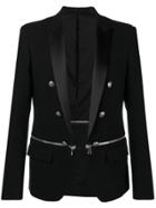 Balmain Zip Embellished Jacket - Black