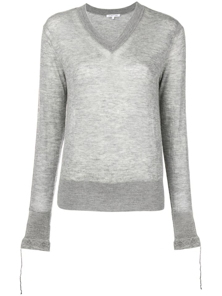 Helmut Lang V-neck Pullover - Grey