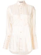 Palmer / Harding Striped Boyfriend Shirt - Pink
