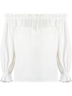 Isolda Off-shoulder Striped Blouse