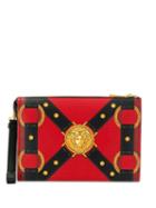 Versace Harness Print Clutch - Red