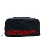 Calvin Klein 205w39nyc Logo Embroidered Toilet Case - Blue