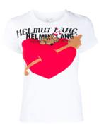 Helmut Lang Heart Print T-shirt - White