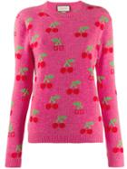 Gucci Cherry Motif Sweater - Pink