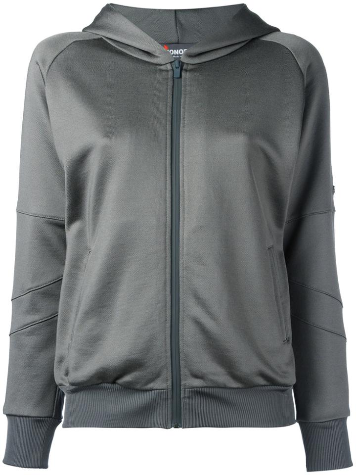 Jo No Fui Sequined Detail Zipped Hoodie - Grey