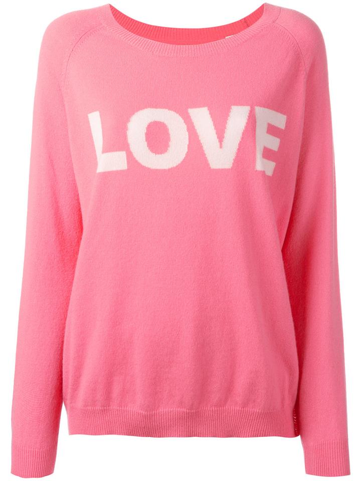 Chinti And Parker Cashmere Love Jumper, Women's, Size: Xs, Pink/purple, Cashmere