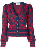 Baum Und Pferdgarten Floral Intarsia Cardigan - Blue