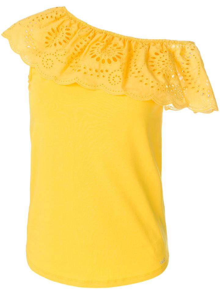 Liu Jo One-shoulder Ruffle Tank Top - Yellow & Orange