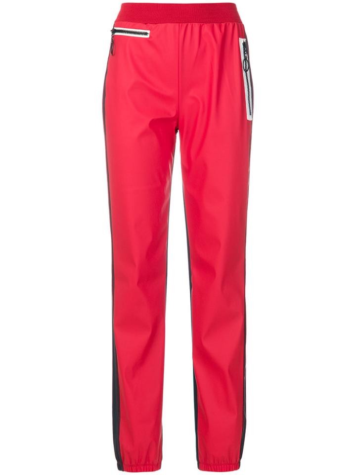 Sonia Rykiel Contrast Trim Causal Trousers - Red