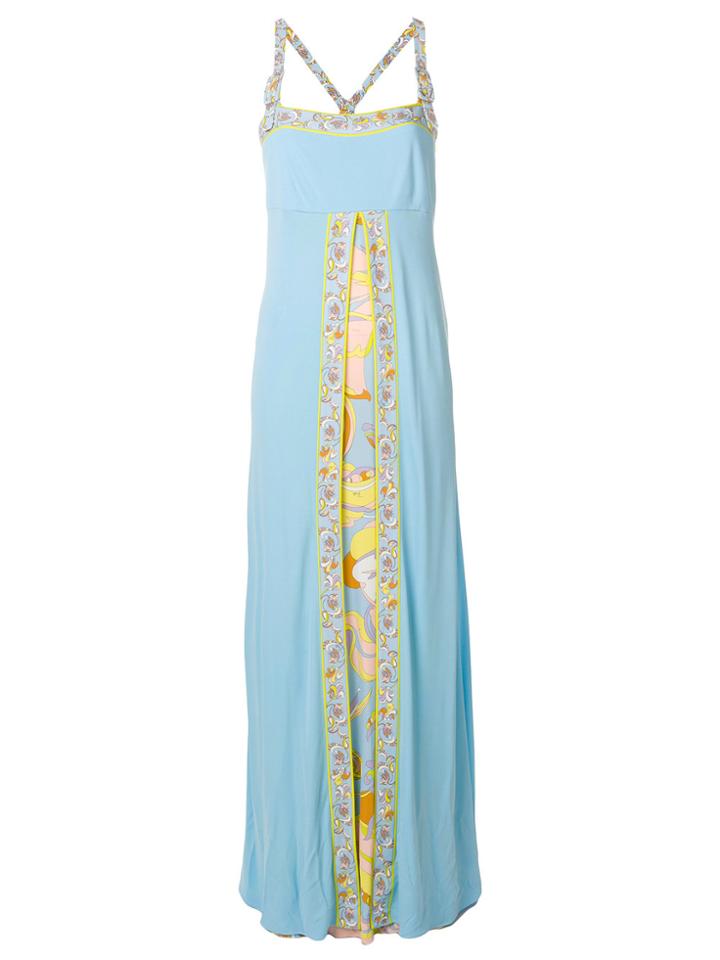 Emilio Pucci Adjustable Shoulder Strap Dress - Blue