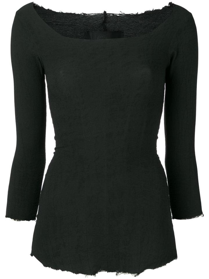 Marc Le Bihan Boat Neck Top - Black