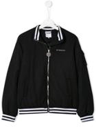 Givenchy Kids Stripe Detail Bomber Jacket - Black