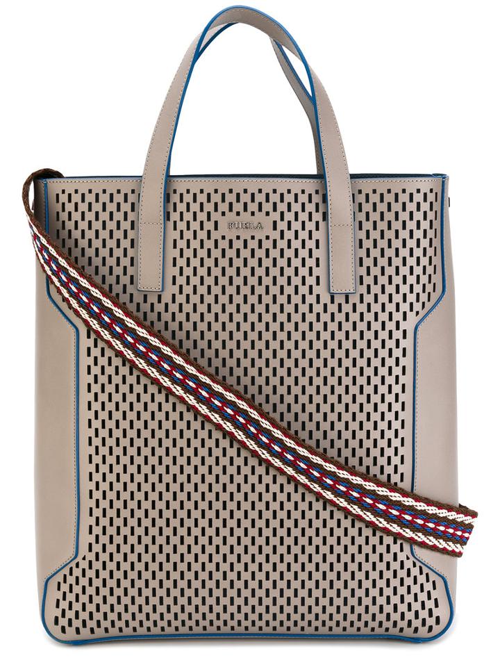 Furla - Marina Tote - Men - Calf Leather - One Size, Grey, Calf Leather