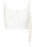 Irene Wrinkled Tank Top - White