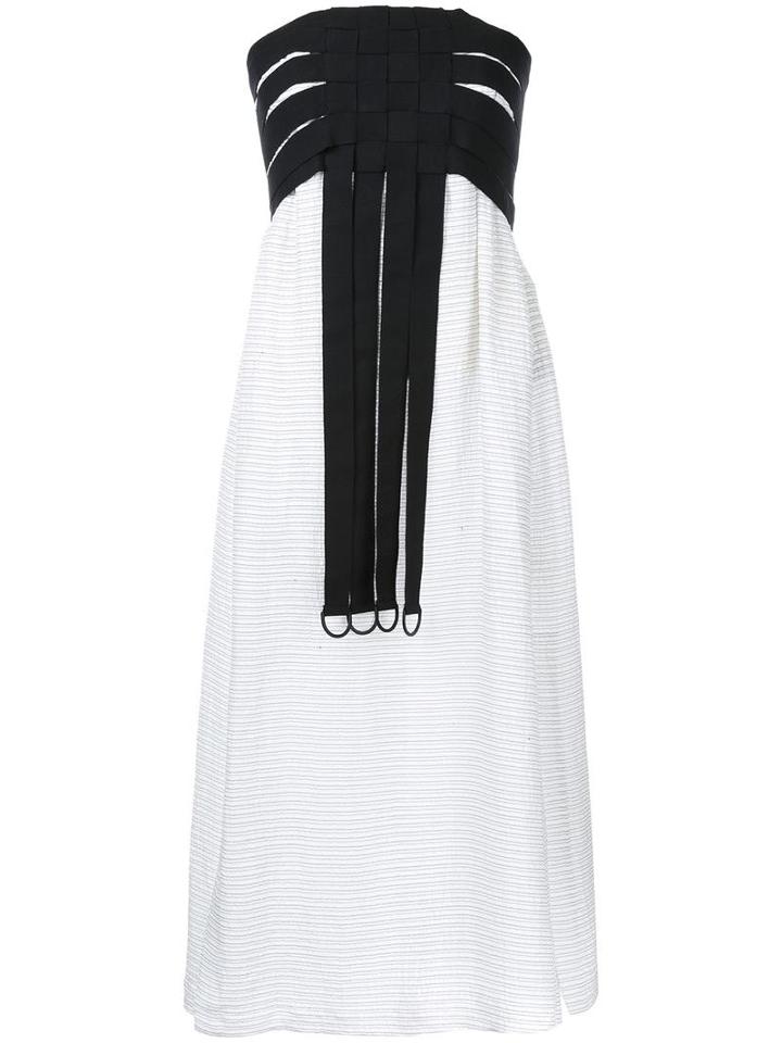 Kitx Weave Strapless Dress, Women's, Size: 12, White, Silk/hemp/recycled Polyester