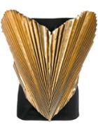 Attico Pleated Heart Mini Dress - Black