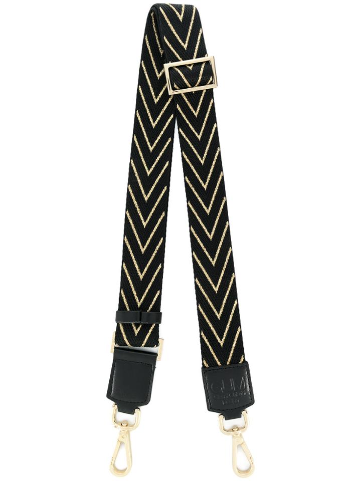 Gum Metallic Detail Shoulder Strap - Black