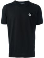 Dolce & Gabbana Embroidered Crown T-shirt, Men's, Size: 50, Black, Cotton