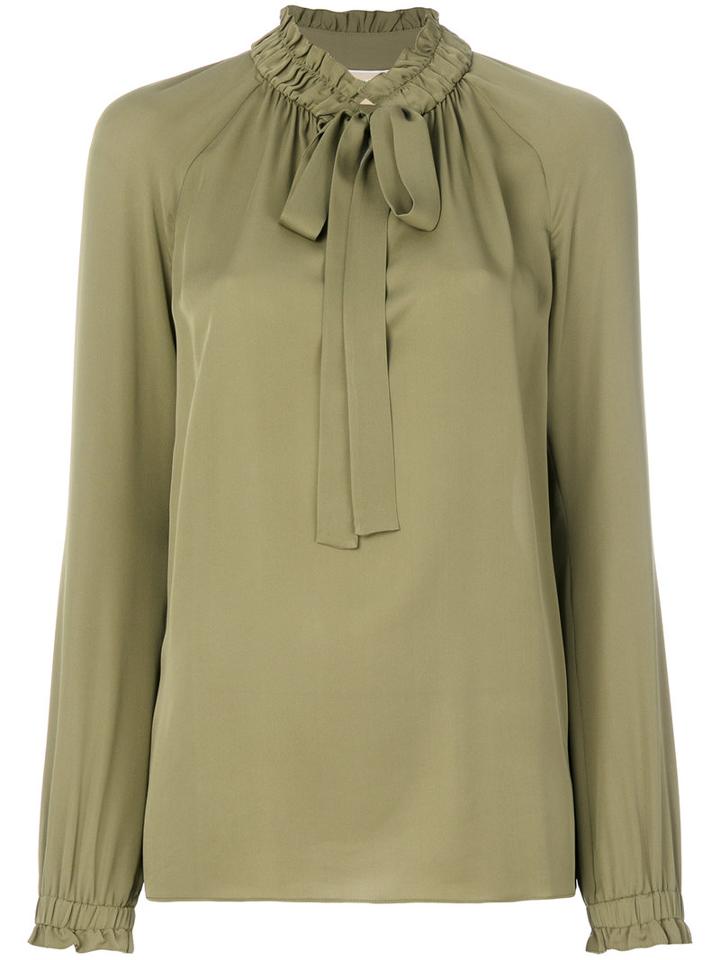 Michael Michael Kors - Pussy Bow Blouse - Women - Silk - S, Green, Silk