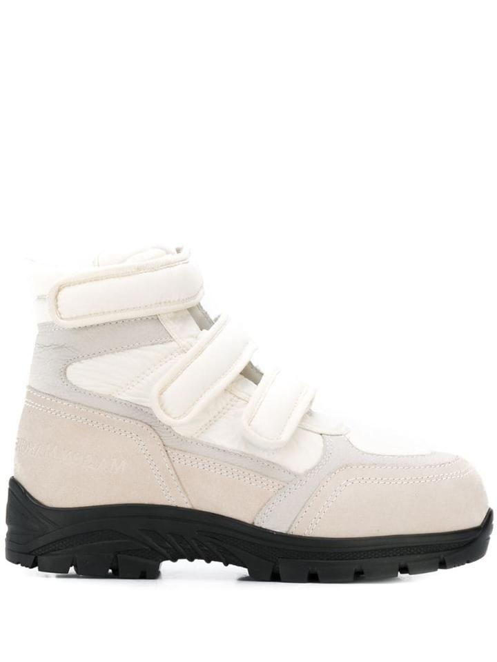 Mm6 Maison Margiela Padded Touch-strap Boots - White