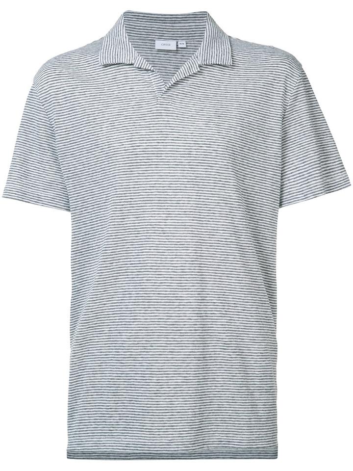 Onia - Shaun Polo - Men - Linen/flax/polyester - Xl, Grey, Linen/flax/polyester