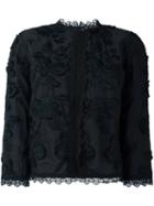 Vanessa Bruno Floral Lace Detailing Blouse, Women's, Size: 36, Black, Cotton/polyester