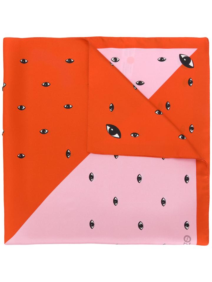 Kenzo Eyes Scarf - Pink & Purple