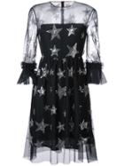 Huishan Zhang - Star Sequined Dress - Women - Polyester - 10, Black, Polyester