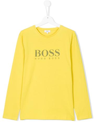 Boss Kids Logo Patch Top - Yellow & Orange