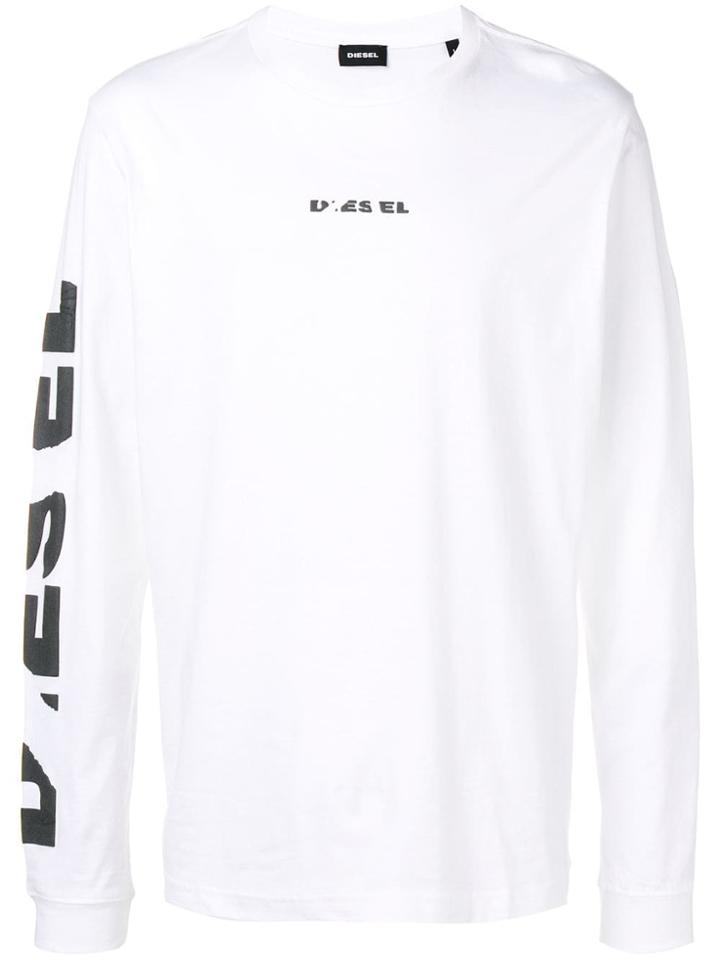 Diesel Logo Patch Sweatshirt - White