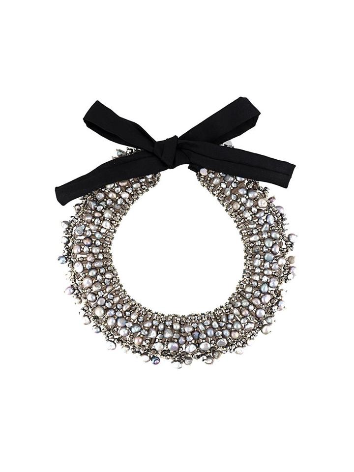 Night Market Round Necklace, Women's, Grey