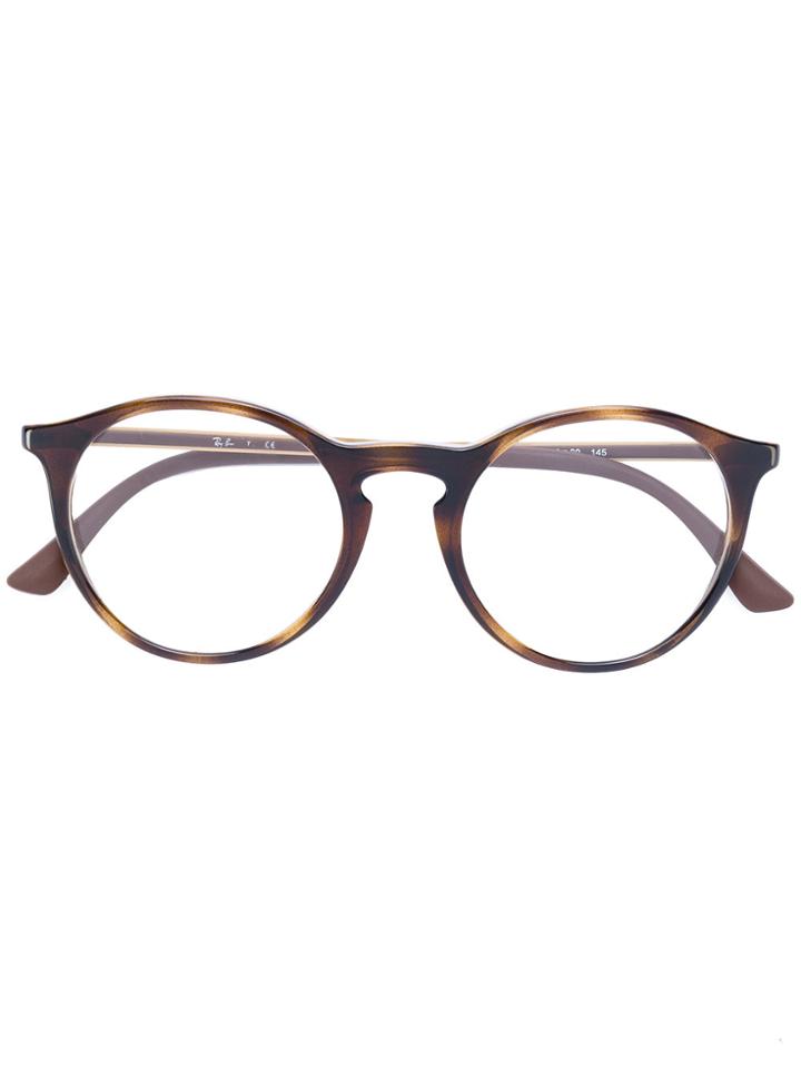 Ray-ban Tortoiseshell Round Glasses - Black