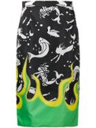 Prada Mermaid Pencil Skirt - Black
