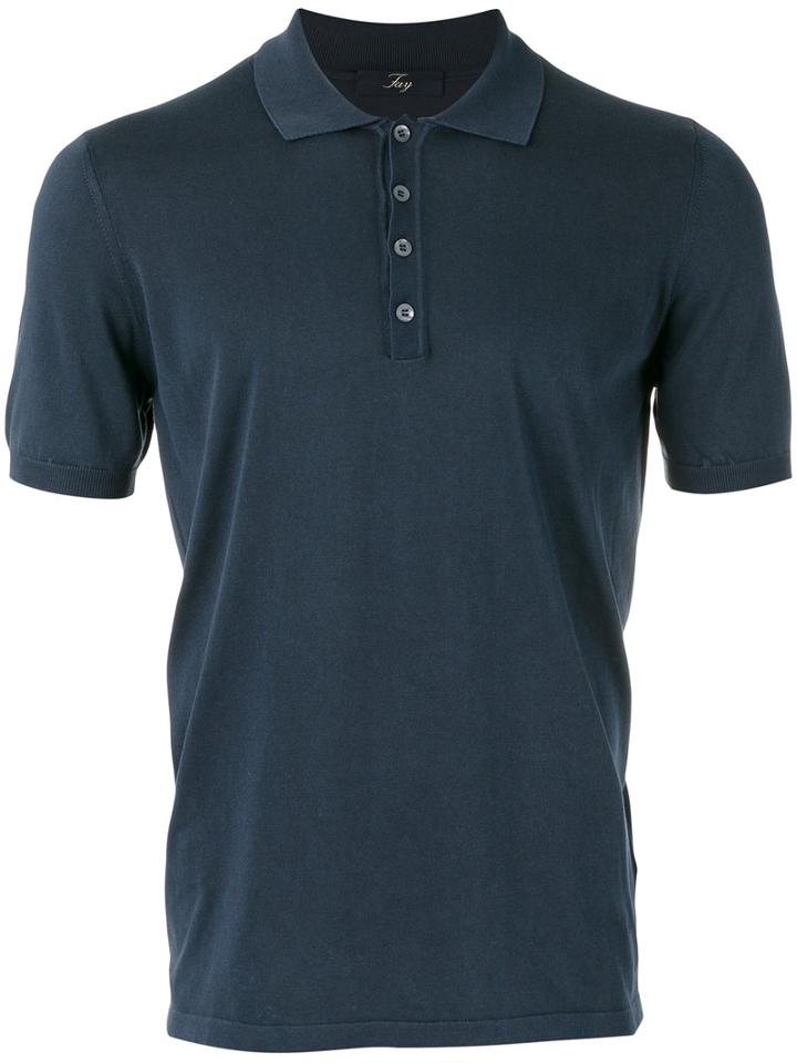 Fay Short Sleeve Polo Shirt, Men's, Size: 52, Blue, Cotton