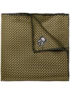 Corneliani Embroidered Logo Square Scarf - Green