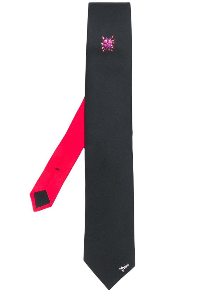 Prada Printed Heart Tie - F0029 Fuxia