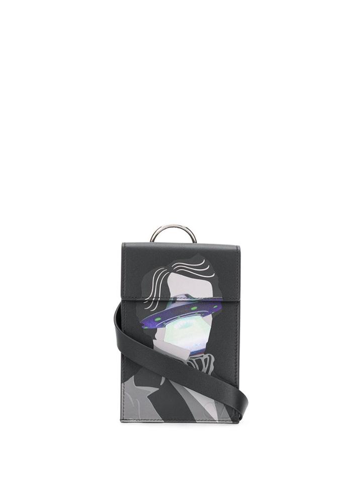 Valentino X Undercover Valentino Garavani Face Ufo Print Pouch - Black