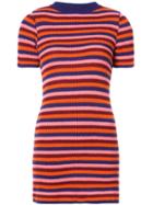 The Elder Statesman Striped Rib Knit Dress - Pink