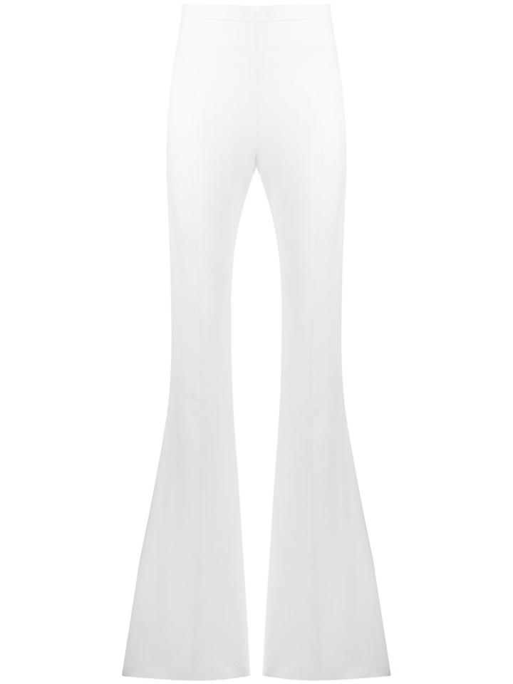 Antonio Berardi - Flared Trousers - Women - Spandex/elastane/rayon - 46, White, Spandex/elastane/rayon