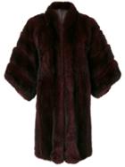 Christian Dior Pre-owned Pine Marten Fur Coat - Red