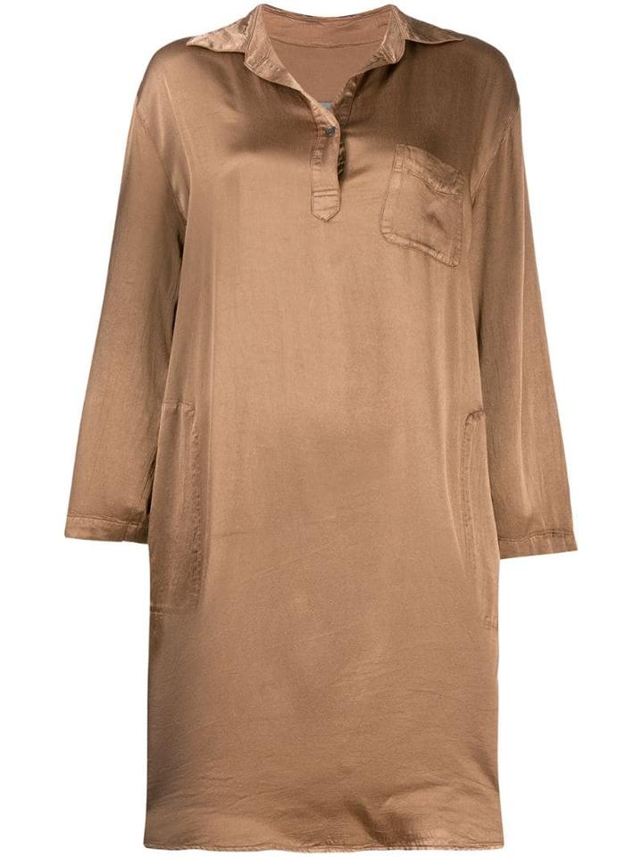 Raquel Allegra Relaxed Shirt Dress - Brown