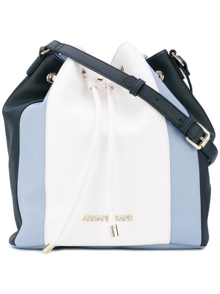 Contrast Satchel - Women - Polyurethane/synthetic Resin - One Size, Blue, Polyurethane/synthetic Resin, Armani Jeans