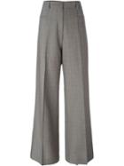 Erika Cavallini Wide-leg Trousers, Women's, Size: 42, Brown, Cotton/acetate/polyester
